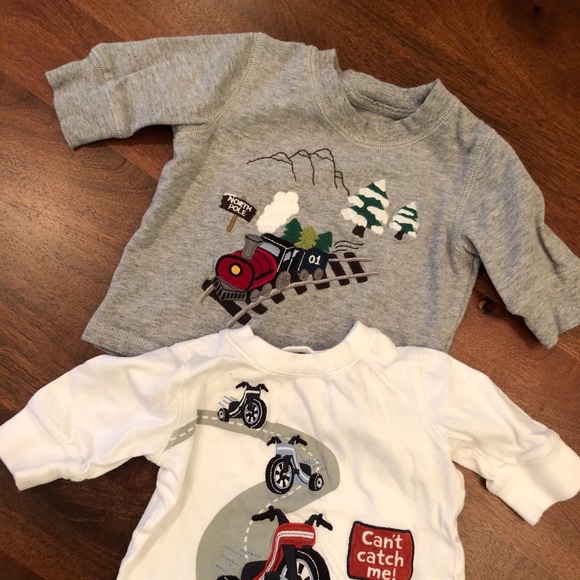 2 Gymboree 3-6mon long sleeve embroidery tops - Picture 2 of 4